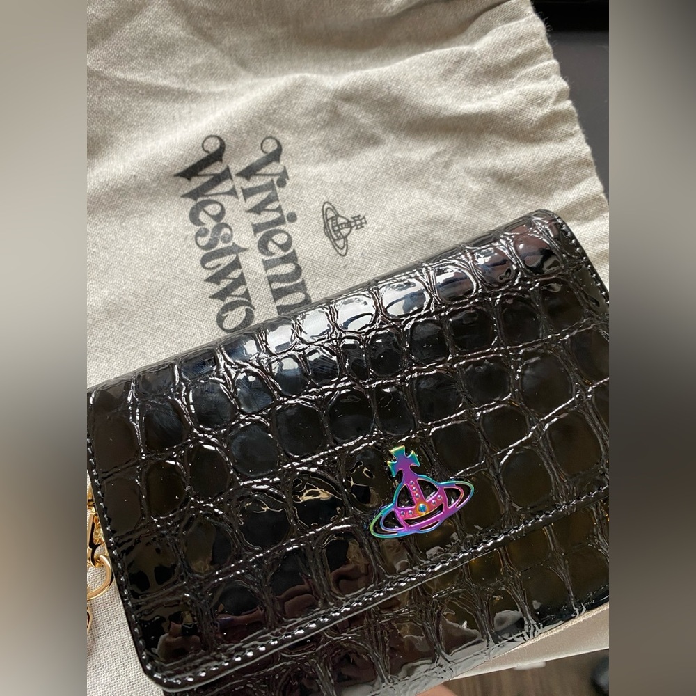 SOLD Rare Vivienne Westwood Leather Snakeskin Handbag with Multicolor Orb Logo